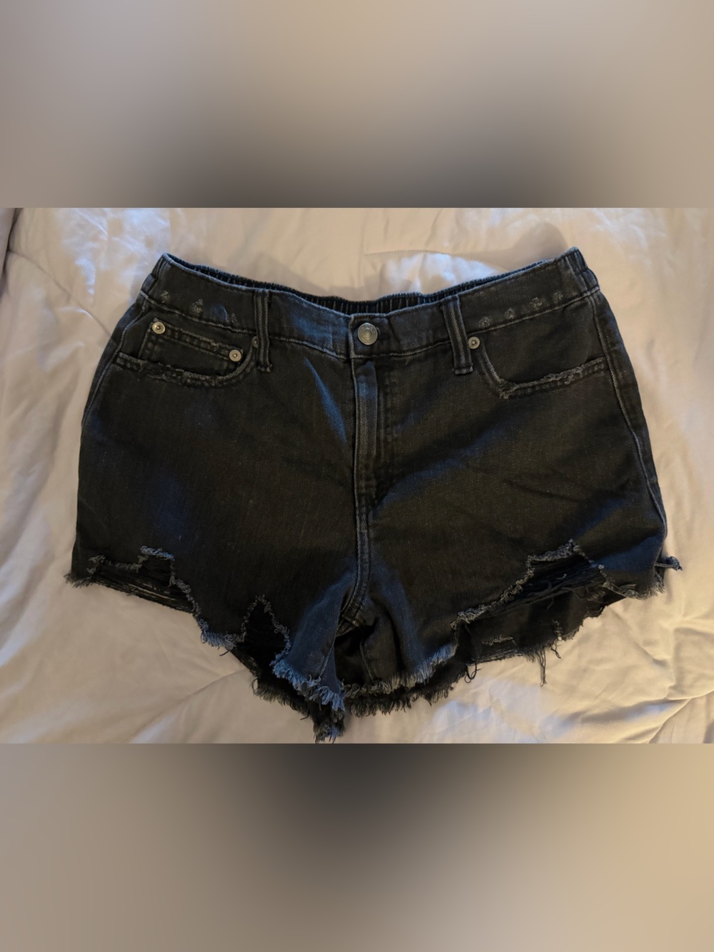 aerie Black Daydremer Denim Cutoff Shorts